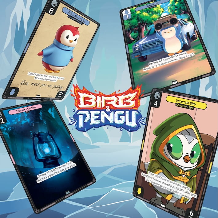 Moonbirds and Pudgy Penguins to Launch on Vibes Trading Card Game Next Month